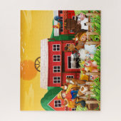 Landelijk Boerderij Barn Dieren Puzzle Legpuzzel (Verticaal)