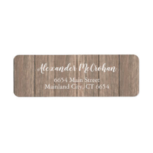 Landelijk Elegant Script Retouradreslabel Etiket