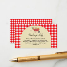 Landelijk geteeld Red Gingham Baby shower