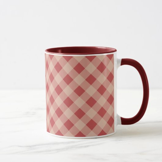 Landelijk Gingham Mok (Rechts)