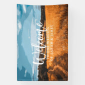 Landelijk gouden tarweveld zonovergoten platteland spandoek (Verticaal)