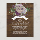 Landelijk Hart FOTO Paars Blauw Bloemmotief Boerde (Voorkant)