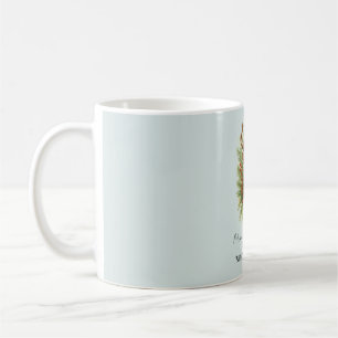 Landelijk hertenhoofd met winterloof - koffiemok