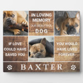 Landelijk houten fotocollage-herdenkingsplek voor  fotoplaat (Voorkant)