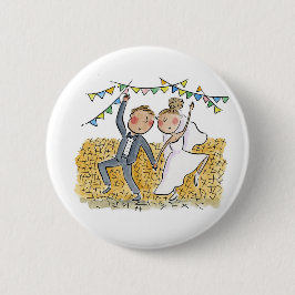 Landelijk huwelijk ronde button 5,7 cm