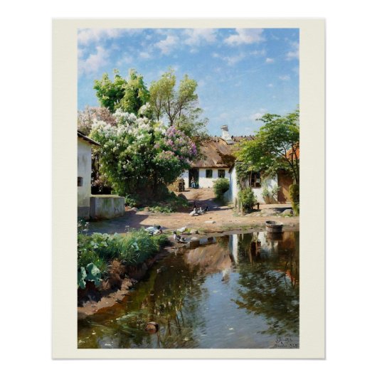 Landelijk landschap, Peder Mørk Mønsted Perfect Poster (Voorkant)