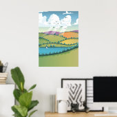 Landelijk landschap. poster (Thuiskantoor)
