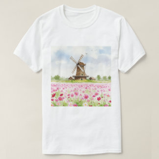 Landelijk landschap t-shirt