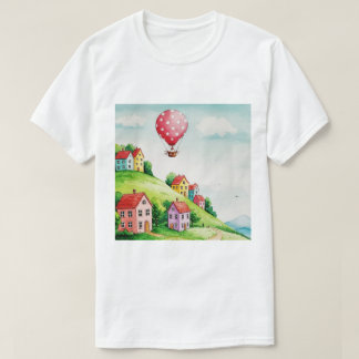 Landelijk landschap t-shirt
