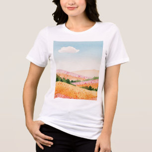Landelijk landschap Tri-Blend shirt