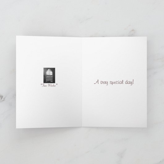 Landelijk Landschap uitzicht van de kerk raam schi Kaart (Binnen)