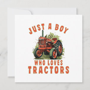 Landelijk leven Jongen die van tractoren houdt Kaart