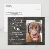 Landelijk meisje hield van haar eerste huisdier br aankondigingskaart (Voorkant / Achterkant)