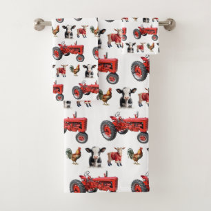 Landelijk modern boerderijdieren patroon dieren sc bad handdoek