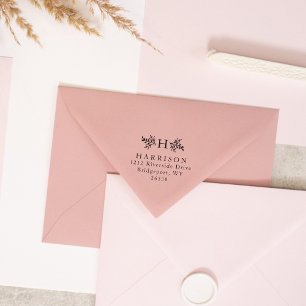 Landelijk monogram retouradres 	rubberstempel
