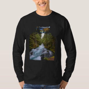 Landelijk natuur landschap waterval t-shirt