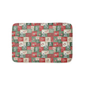 Landelijk patchwork kerstpatroon badmat (Voorkant)