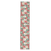 Landelijk patchwork kerstpatroon medium tafelloper (Voorkant)
