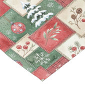 Landelijk patchwork kerstpatroon medium tafelloper (Hoek)