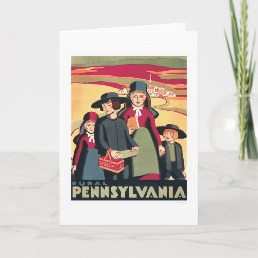 Landelijk Pennsylvania Amish 1939 WPA Kaart (Voorkant)