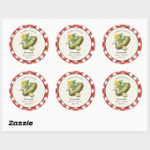 Landelijk pittige augurk inmaaklabel ronde sticker (Vel)