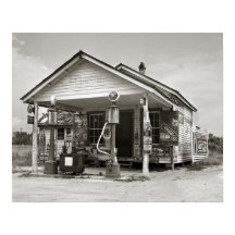 Landelijk vulstation, 1939. Oude foto