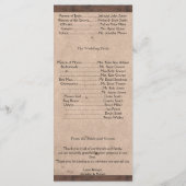 Landelijk Western-Barbed Wire Weddenprogramma Programma (Achterkant)