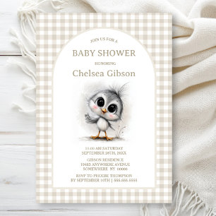 Landelijke baby shower met vogels kaart