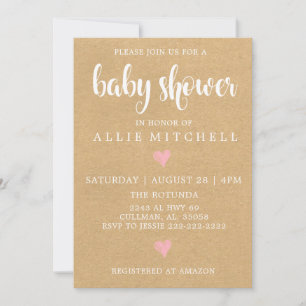 Landelijke baby shower uitnodiging