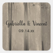 Landelijke Barn Wood Wedding Envelope zegels (Voorkant)