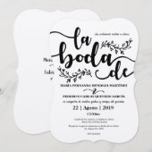 Landelijke bewerkbare Spaanse uitnodiging (Voorkant / Achterkant)