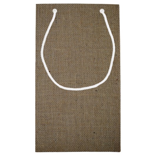 Landelijke bijtende monogramboom en bunkerbruiloft klein cadeauzakje (Achterkant)