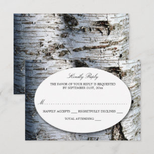 Landelijke bijtende vogelboom RSVP kaartje