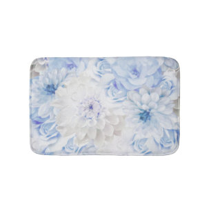 Landelijke blauwe bloemen badmat