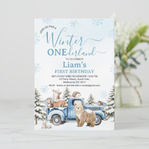 Landelijke blauwe vrachtwagenbeer winter Onederlan Kaart