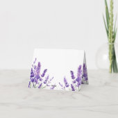 Landelijke Bloemige Chic Lavendel Bruidsdouche Bedankkaart (Achterkant)