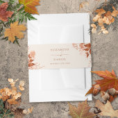 Landelijke bloemige herfst Huwelijk Uitnodigingen Wikkel