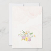 Landelijke bloemige ring voor koppel trouwen save the date (Achterkant)