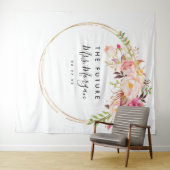Landelijke bloemige toekomstige mevrouw bruiloft a wandkleed (In Situ (horizontaal))