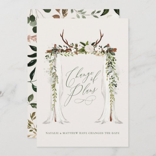 Landelijke boerderij hert en eucalyptus stijlvol c (Voorkant / Achterkant)