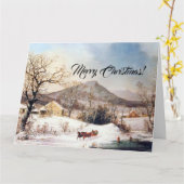 Landelijke Boerderijen Kerstmis Jezus Scripts Big Kaart (Gele Bloem)