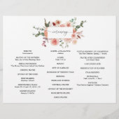 Landelijke Boho Drie-voudig Huwelijksprogramma (Achterkant)