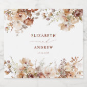 Landelijke Boho Tuin Bloemen Bruiloft Sparkling Wijnetiket (Enkel label)