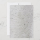 Landelijke boomschors berkenboom bruiloft kaart (Achterkant)