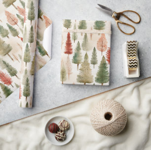 Landelijke bos met bomen cadeaupapier