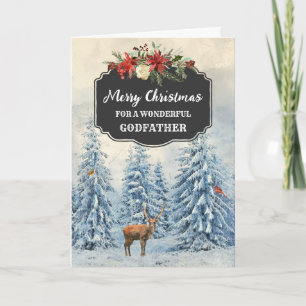 Landelijke Bos Peetoom Kerstfeest Kaart