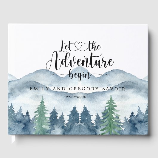 Landelijke bosbruiloft gastenboek (Voorkant)