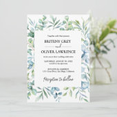 Landelijke Botanische Eucalyptus Groene Huwelijk Kaart (Staand voorkant)