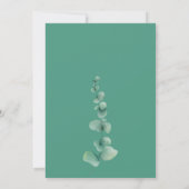 Landelijke Botanische Eucalyptus Groene Huwelijk Kaart (Achterkant)
