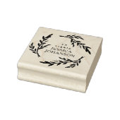 Landelijke botanische krans Aangepaste Ex Libris B Rubberstempel (Stempel)